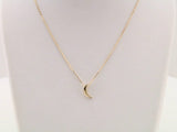 14K Yellow Crescent 16-18" Necklace