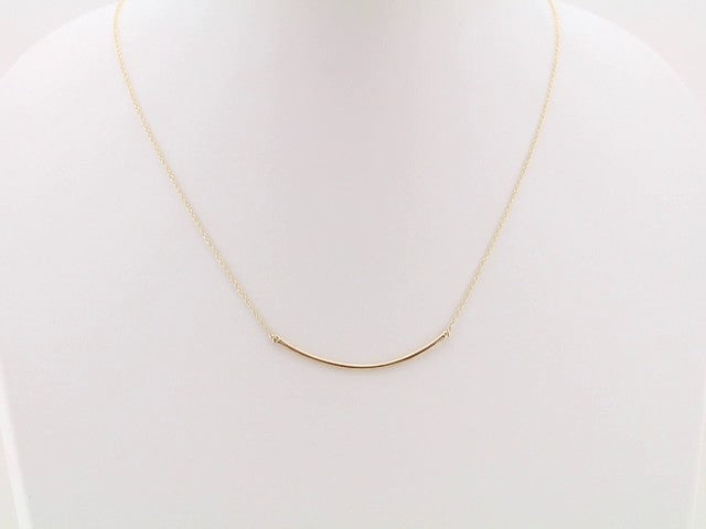 14K Yellow Curved Bar 20" Necklace