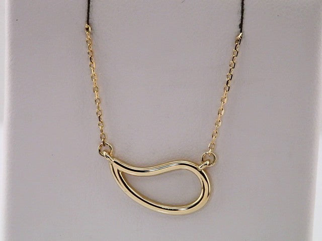 14K Yellow Paisley 18" Neckalce