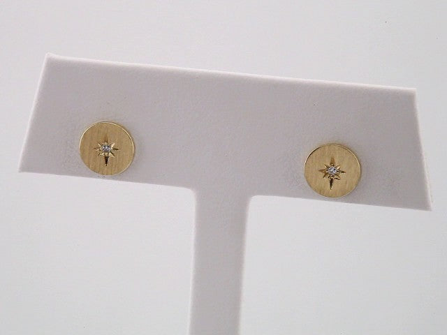 14K Yellow Gold .02 CTW Natural Diamond Earrings