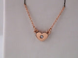 14K Rose Gold .03 CTW Natural Diamond Heart 16" Necklace
