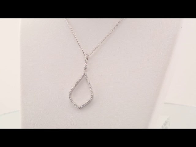 14K White Gold 1/4 CTW Natural Diamond 18" Necklace