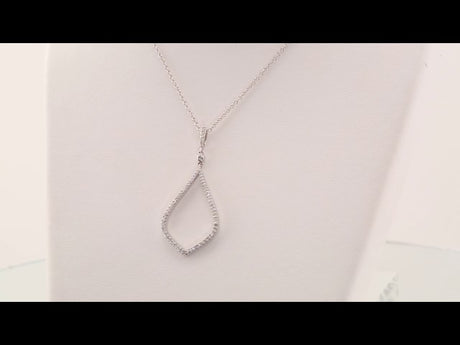14K White Gold 1/4 CTW Natural Diamond 18" Necklace