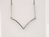 14K White V 16-18" Necklace