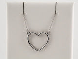 14K White Gold Heart 16" Necklace