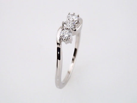 14K White Gold 1/3 CTW Lab-Grown Diamond Three-Stone Ring