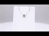 14K White .03 CT Natural Diamond Star of David 18" Necklace