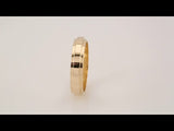 18K Yellow 5 mm Flat Stepped-Edge Band Size 10