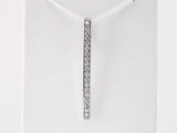 14K White 1/5 CTW Natural Diamond Vertical Bar Pendant