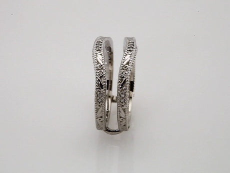 14K White Gold .05 CTW Natural Diamond Ring Guard