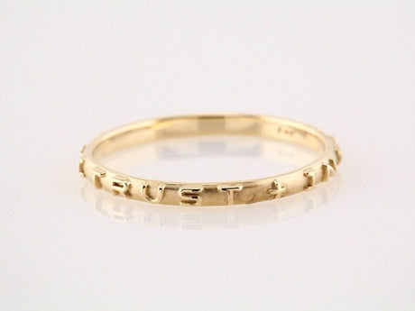 14K Yellow Prayer Ring Size 7