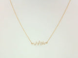 14K Yellow 1/6 CTW Natural Diamond Heartbeat 16-18" Necklace