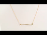 14K Yellow Freeform Bar 17 1/2" Necklace