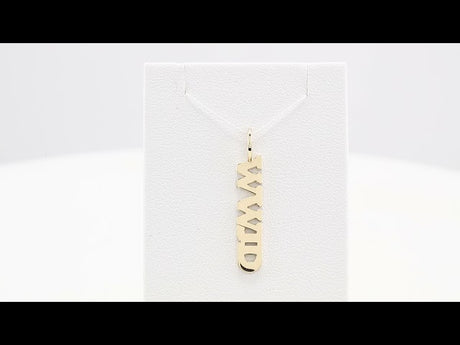 14K Yellow Gold WWJD Charm/Pendant