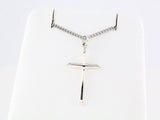 Sterling Silver 25.7x14 mm Cross 18" Necklace 