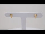 14K Yellow Infinity-Inspired Cross Earrings