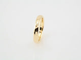 14K Yellow 4 mm Half Round Hammered Band Size 8