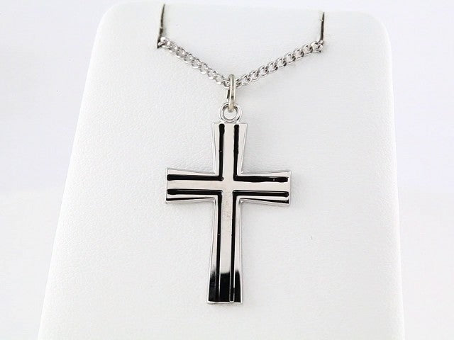 Sterling Silver Cross 24" Necklace