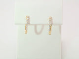 14K Yellow Gold 1/5 CTW Natural Diamond Hinged 15.25 mm Hoop Earrings
