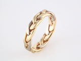 14K Yellow/White Gold 4.5 mm Hand-Woven Band Size 9