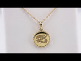 14K Yellow Eye of Horus 16-18" Necklace