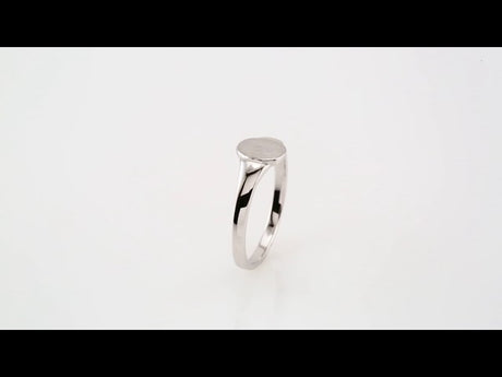 Sterling Silver Oval Signet Ring