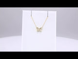 14K Yellow .025 CTW Natural Diamond Butterfly 18" Necklace