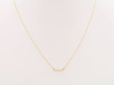 14K Yellow Gold .07 CTW Petite Natural Diamond Bar 16-18" Necklace
