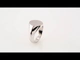 Sterling Silver 12x10 mm Oval Signet Ring
