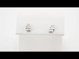 14K White Gold 1/4 CTW Natural Diamond Geometric Cluster Earrings  