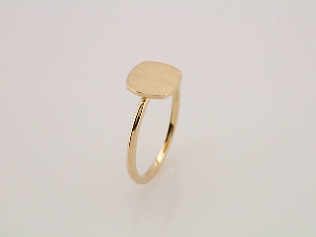 14K Yellow Be Posh® Engravable Signet Ring