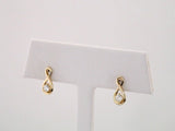 14K Yellow Gold 1/5 CTW Natural Diamond Infinity-Inspired Earrings 