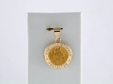 14K Yellow 15 mm Hollow Round St. Christopher Medal