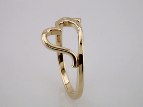 14K Yellow Heart Ring