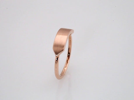 14K Rose Gold 19.7x5 mm Geometric Signet Ring
