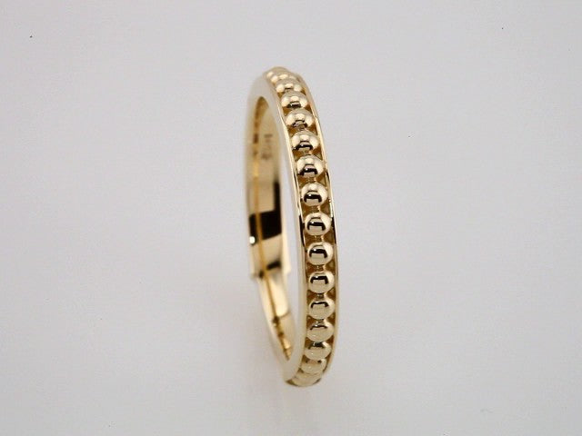 14K Yellow Stackable Bead Ring