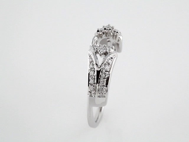 14K White 1/4 CTW Natural Diamond Ring Wrap