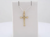 14K Yellow 27.5x16 mm Cross Pendant