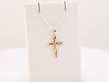 14K Yellow Gold 21x14 mm Cross Pendant  