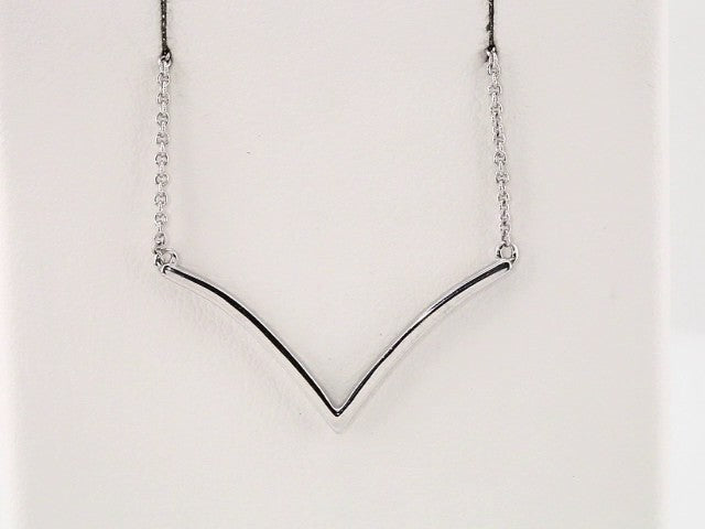 14K White V 16-18" Necklace