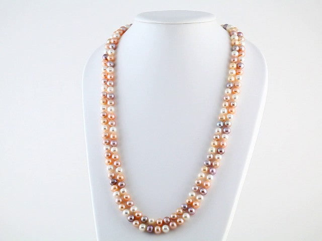 8-9 mm Cultured Multi-Color Freshwater Pearl 72" Necklace