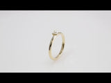 14K Yellow Cultured White Seed Pearl & .015 CT Natural Diamond Ring
