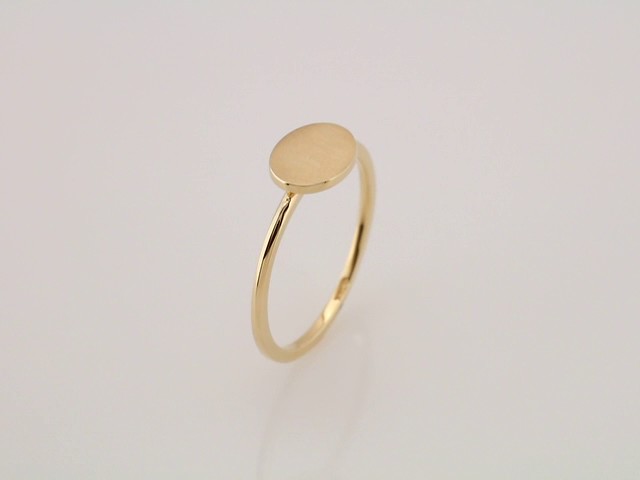 14K Yellow Be Posh® Engravable Signet Ring