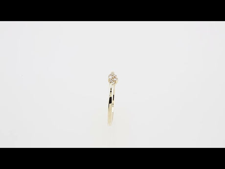 14K Yellow .04 CTW Rose-Cut & Faceted Natural Diamond Stackable Ring