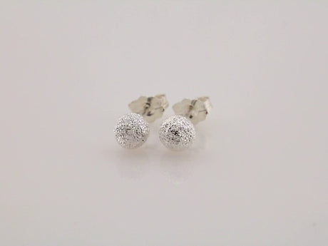 Sterling Silver 5 mm Stardust Ball Earrings