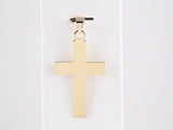 14K Yellow Gold Engravable Cross Pendant