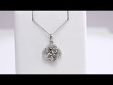 14K White Gold 1/8 CTW Natural Diamond Five-Fold Celtic-Inspired 16-18" Necklace
