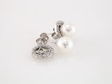 14K White 6 mm Cultured White Akoya Pearl Earrings