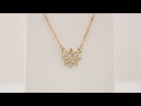 14K Yellow Gold .04 CTW Natural Diamond Star 16-18"  Necklace