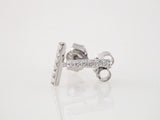 14K White Gold 1/10 CTW Natural Diamond Bar Earrings